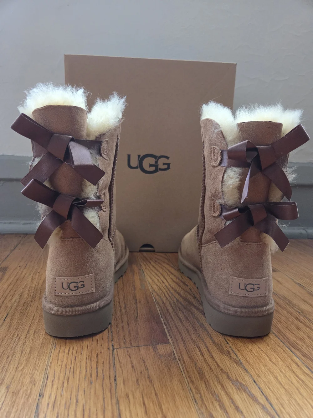 UGG Bailey Bow II Genuine Shearling Boot - Chestnut